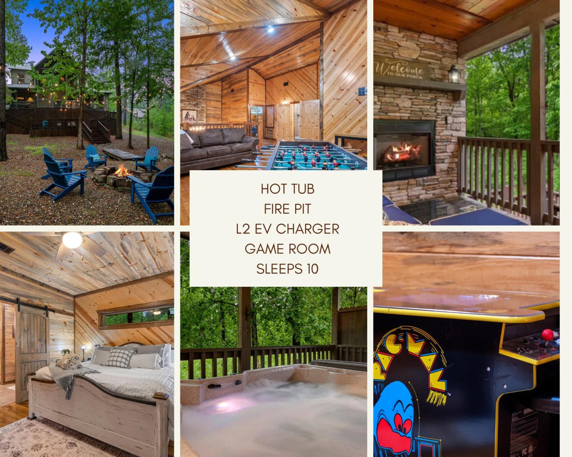 Hébergement de vacances King Suite! Hot Tub, Arcade Games, L2 Ev, Fire Pit, Kids Playset, Ping Pong, Dog Friendly